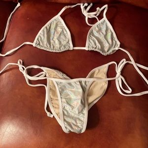 Silver metallic bikini